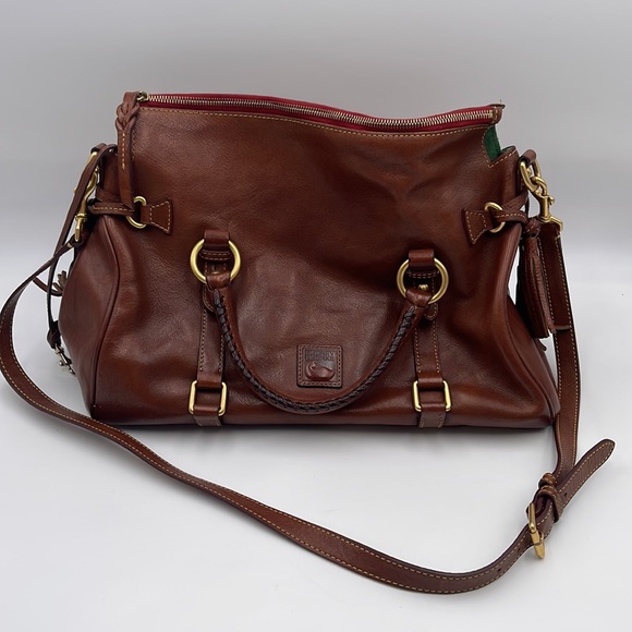 DOONEY & BOURKE Florentine Large Satchel Chestnut Brown Serial #J3856550 - Picture 3 of 16